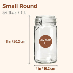ComSaf straight-sided canisters arranged together maximize pantry space and modernize storage.
