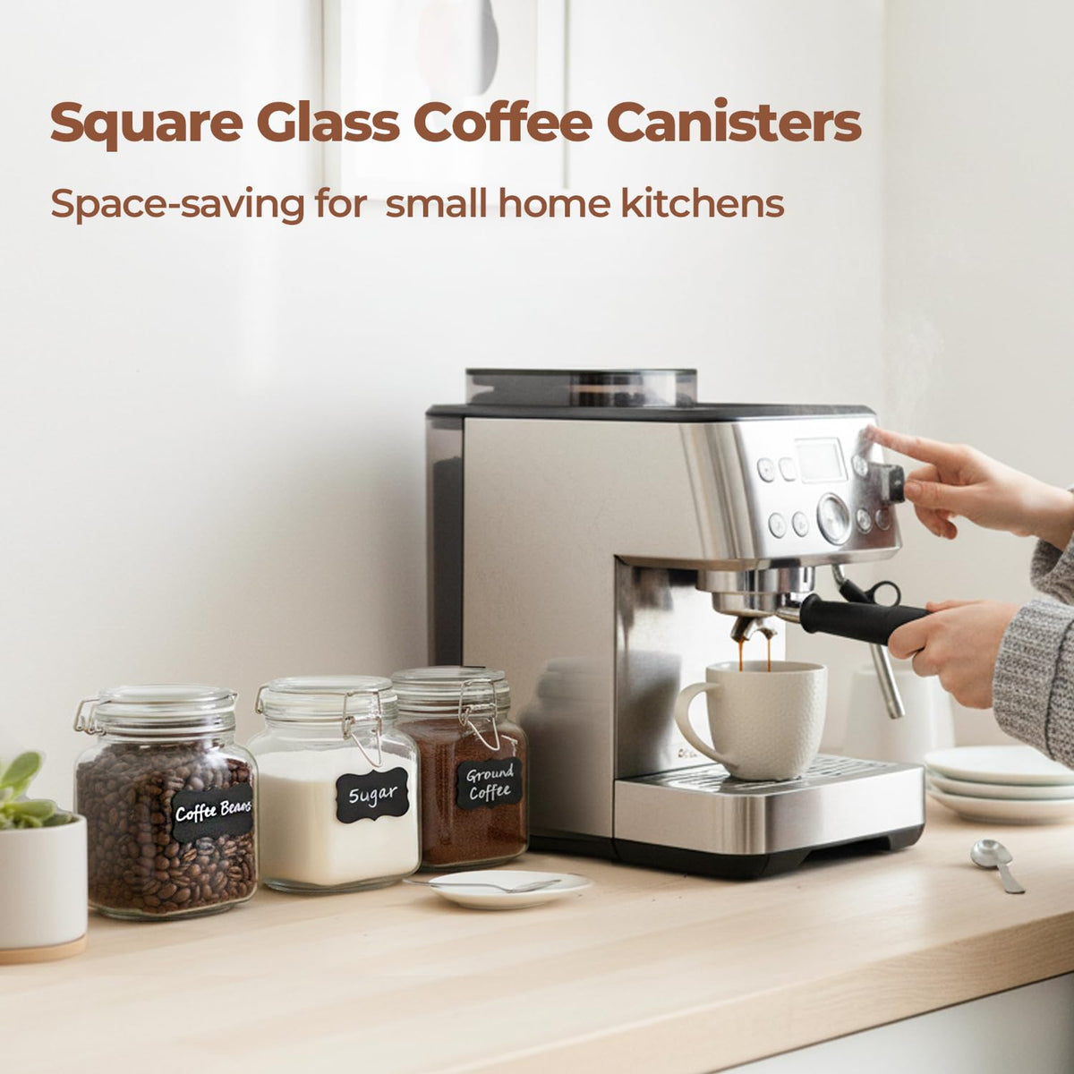 ComSaf sugar tea flour storage jar ready for pantry use