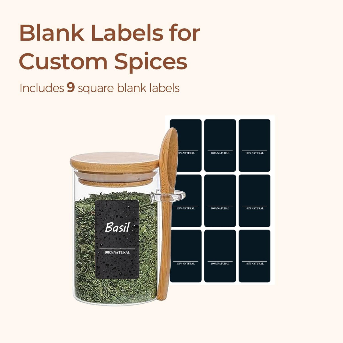 ComSaf spice jars with tight seal help keep flavors fresh and dust-free.