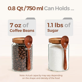 ComSaf wooden scoop pairs with canister for easy scooping and portion control