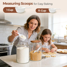 ComSaf waterproof reusable labels help organize pantry items clearly