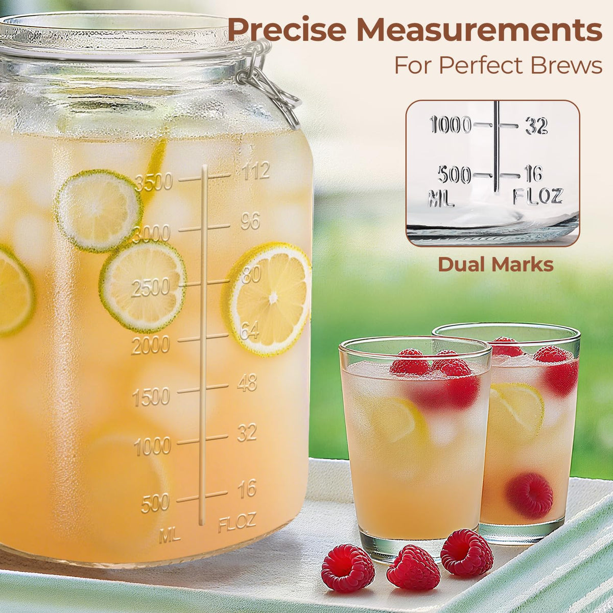 ComSaf wide-mouth jar with 4-3 inch opening for easy scooping and cleaning.