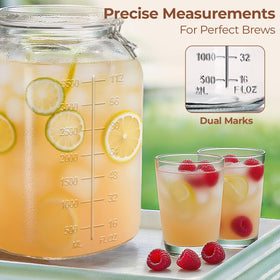 ComSaf wide-mouth jar with 4-3 inch opening for easy scooping and cleaning.