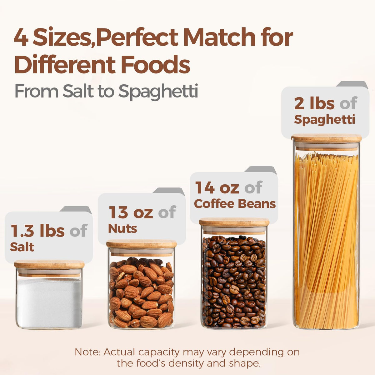 ComSaf wide-mouth jar makes scooping flour or oats quick and easy.