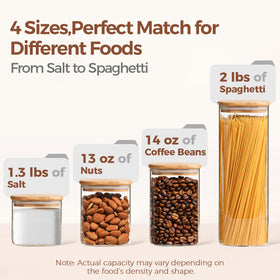 ComSaf wide-mouth jar makes scooping flour or oats quick and easy.
