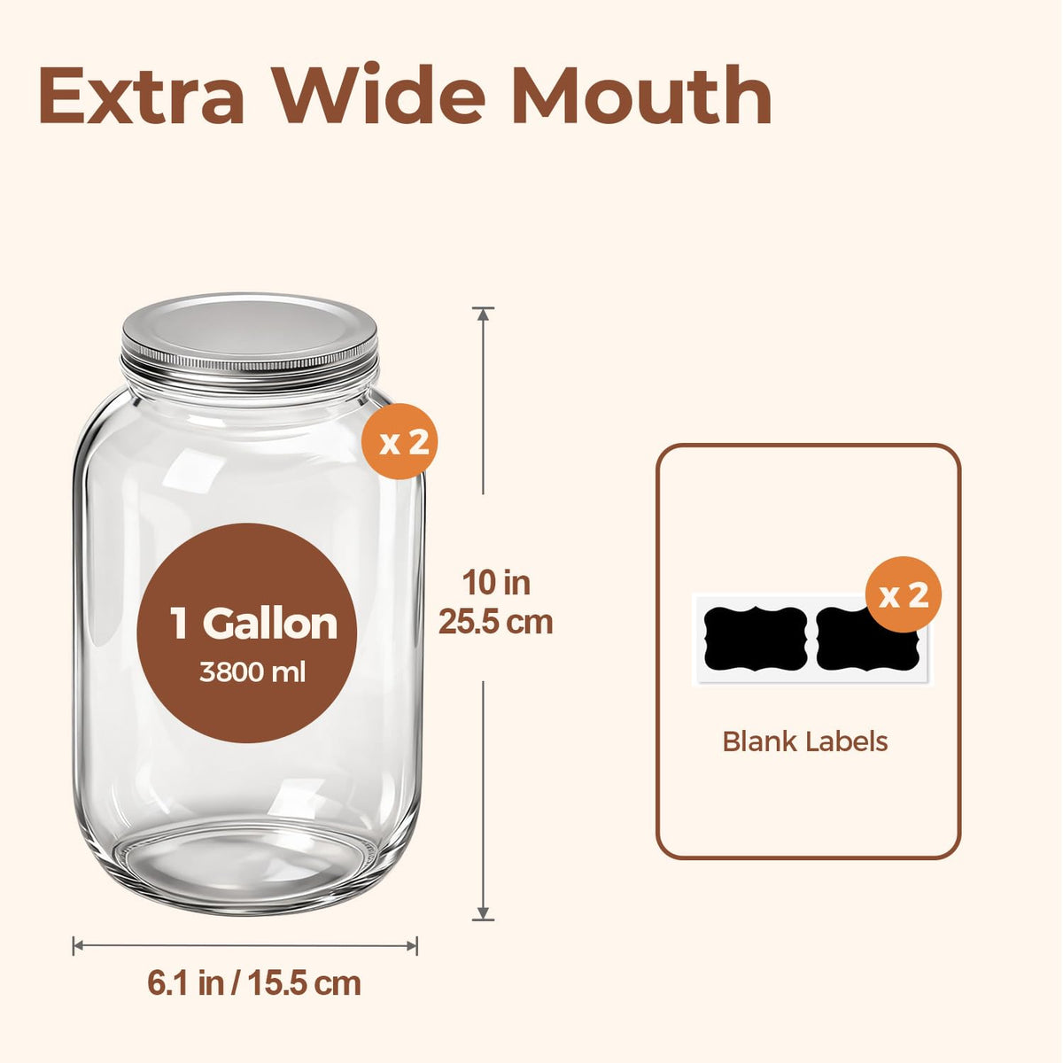 ComSaf wide-mouth jar pouring for easy filling and serving.