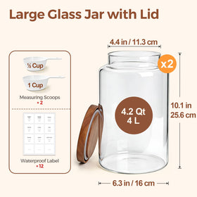 ComSaf wide-mouth sugar container for quick access and precise measuring