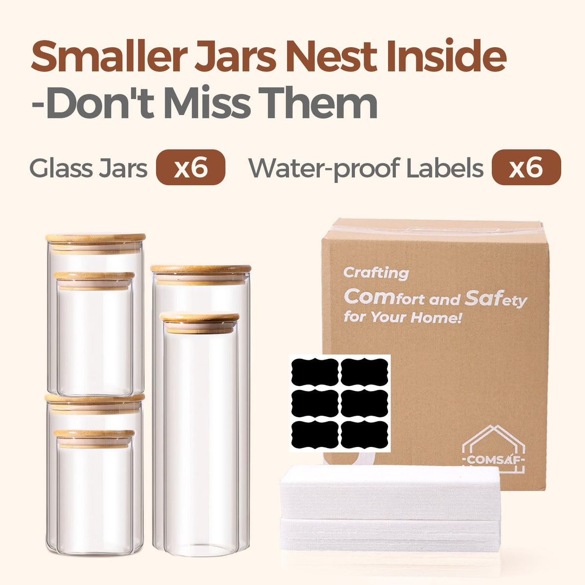 ComSaf wide opening is easy to clean; remove lids before dishwasher.