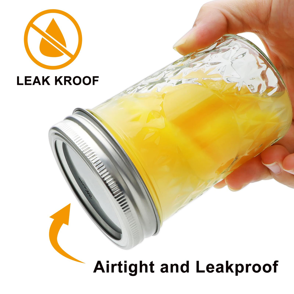 COMUDOT 8oz jar sealed with metal lid for honey storage