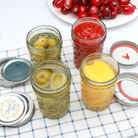 COMUDOT glass canning jars for kitchen storage and gifting