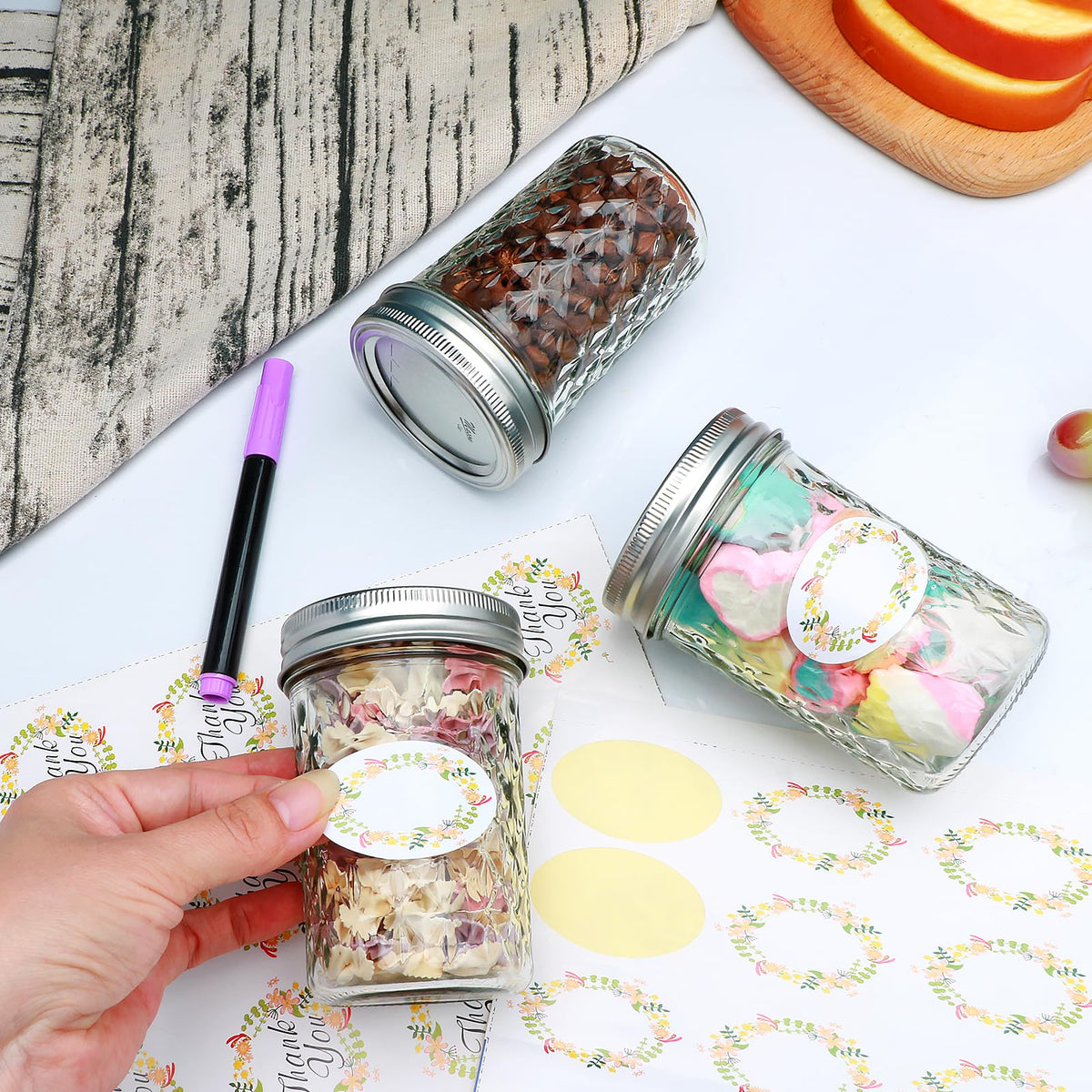 COMUDOT mason jar with overnight oats for grab-and-go breakfast