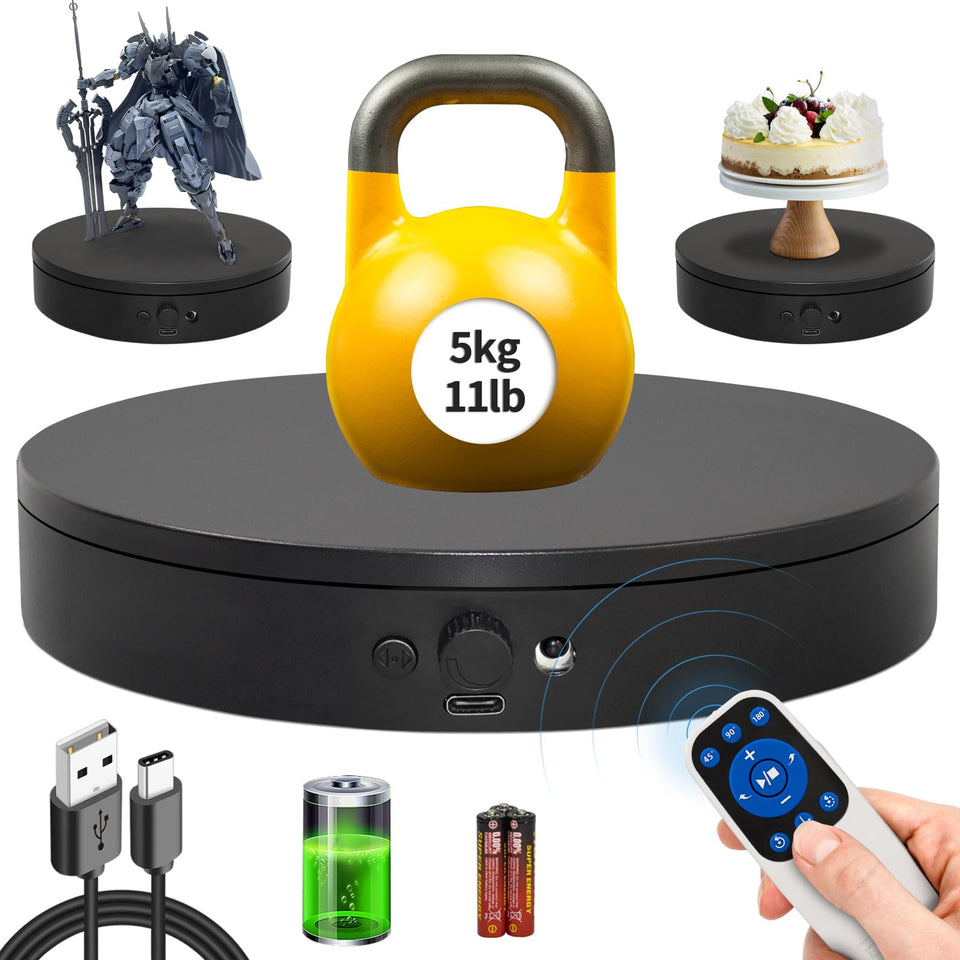 ComXim motorized turntable with remote for precise 360° product rotation