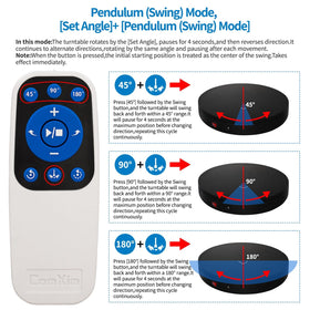 ComXim pendulum-rotation mode creates dynamic shots for product showcases.