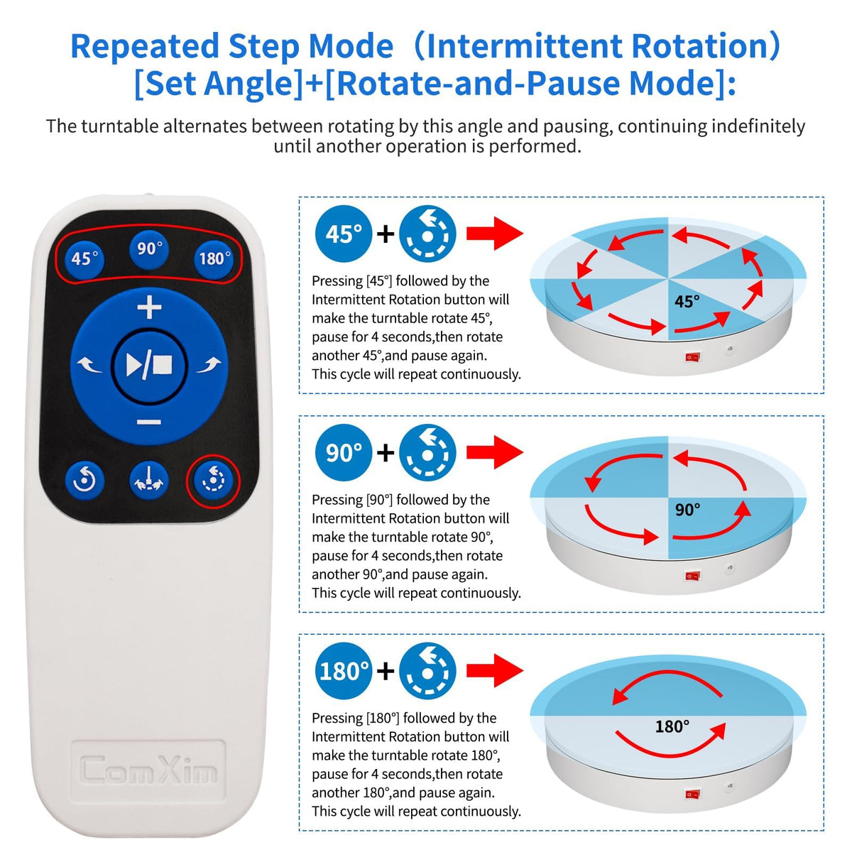 ComXim remote turntable load capacity up to 45 kg