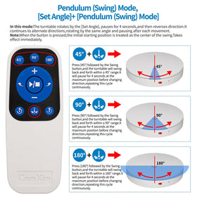 ComXim remote turntable rotation modes for versatile shooting