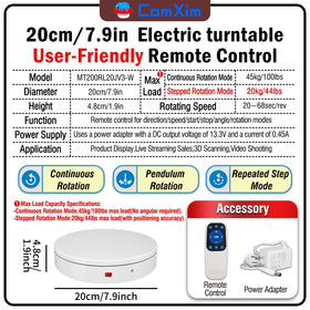 ComXim remote turntable top view showing compact platform