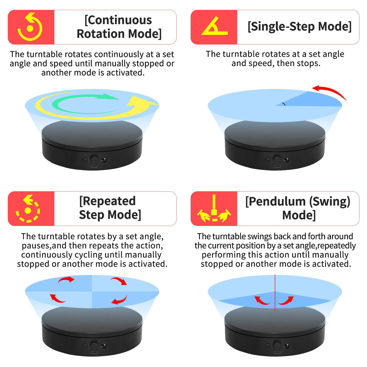 Anti-slip feet keep the stand steady on slick surfaces