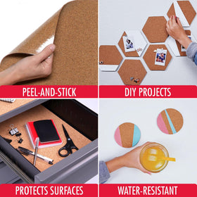 Con-Tact Cork Roll backing grid shown for precise measurement