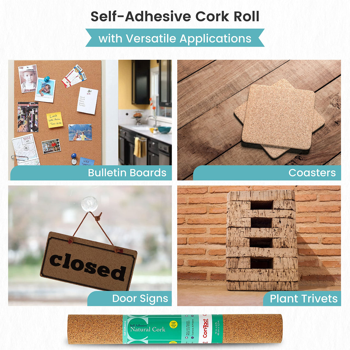 Cork roll baring a protective mat ideal for surfaces and light insulation