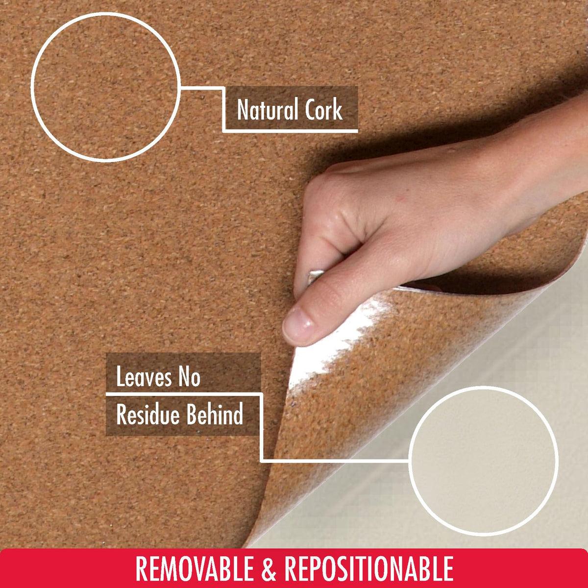 Con-Tact cork roll as a door sign backing with a natural look
