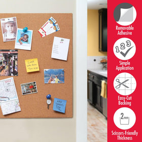 Con-Tact cork roll used for rustic kitchen coasters