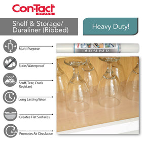 Non-slip backing helps keep items in place during daily use.