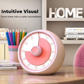 Conchstar pink knob design invites independent setup for homework and chores.