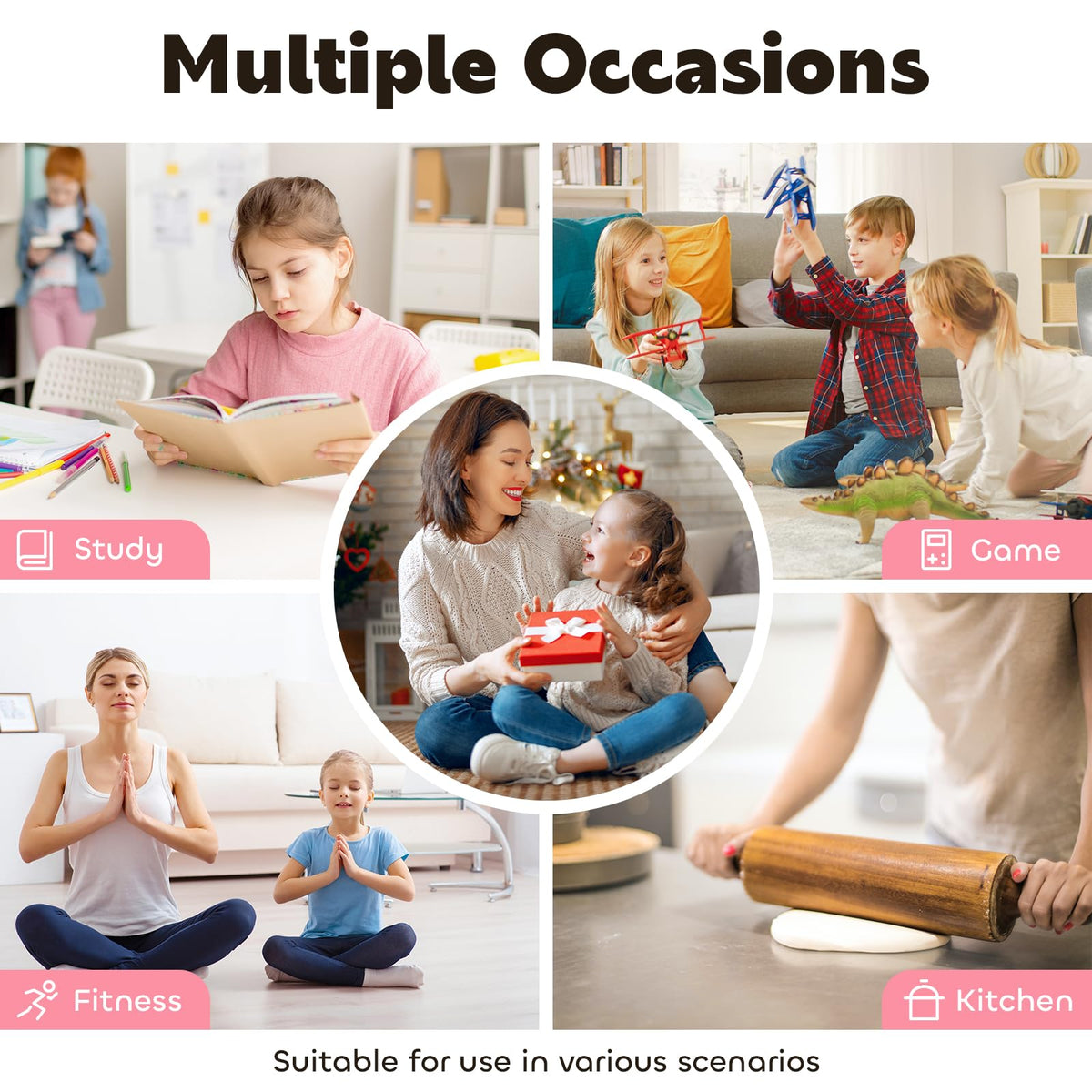 Conchstar pink timer compact design blends into study desks and kitchen counters.
