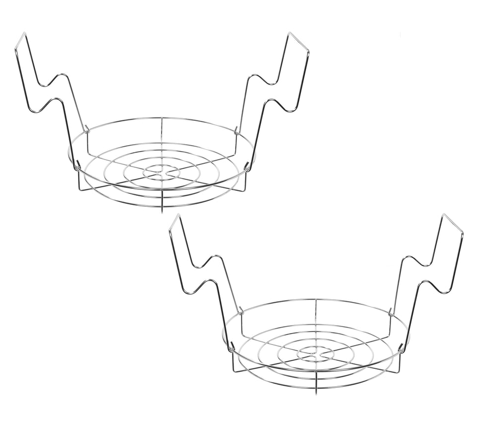 Concord 12inch stainless steel canning rack in pot for stable jar processing