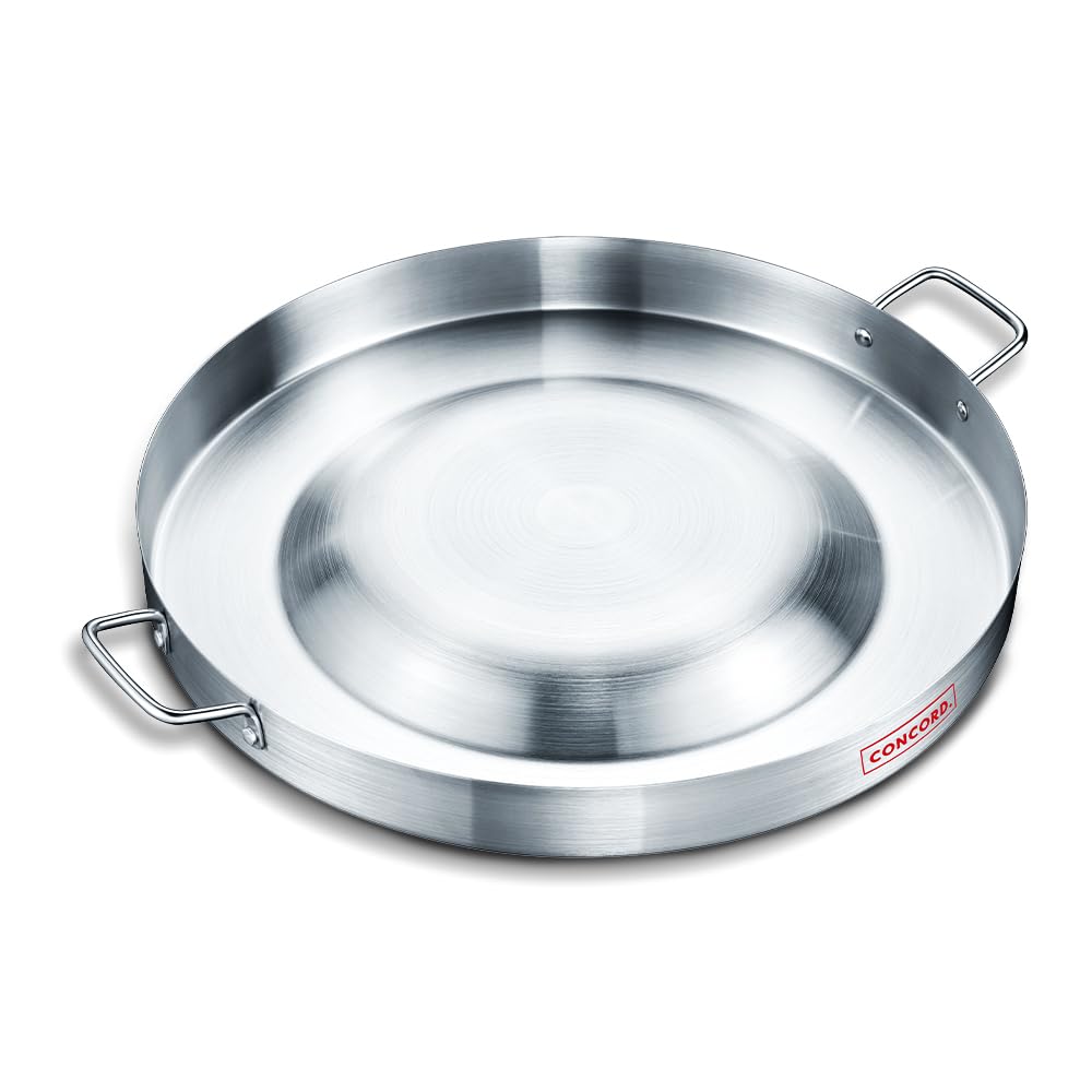 Concord convexed comal center heat improves tortilla warming and adjacent cooking.