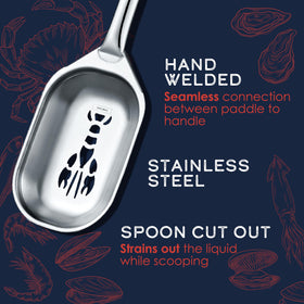 Concord crawfish spoon soft nonslip vinyl handle for comfortable stirring