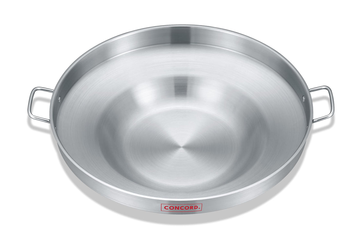 Concord stainless-steel comal 22-inch for even heating on round burners.