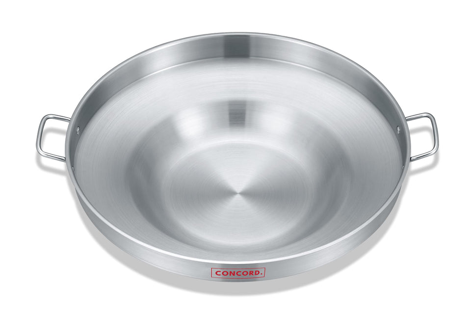 Concord stainless-steel comal 22-inch for even heating on round burners.