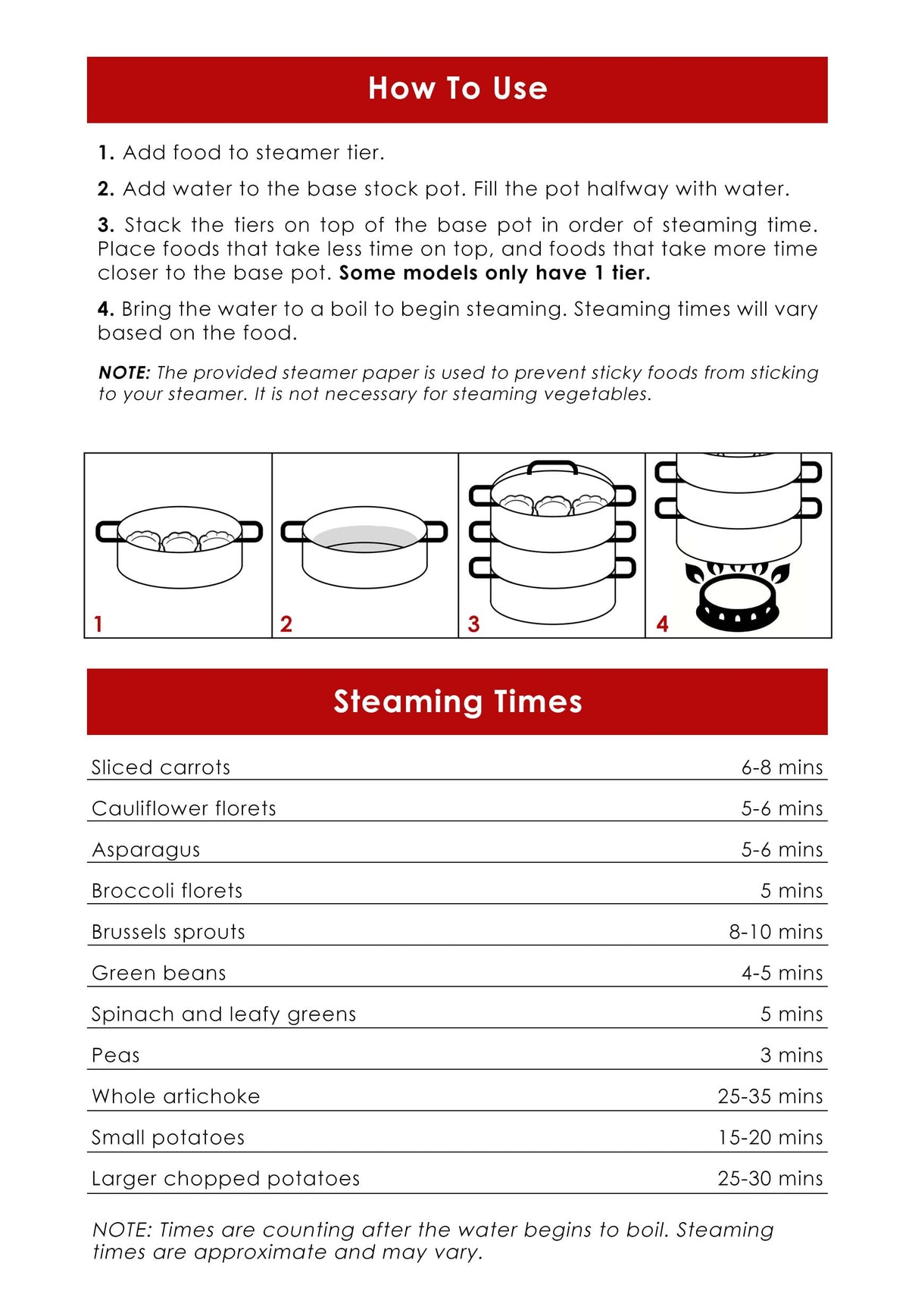 Concord steamer overall 30 cm diameter for large gatherings.