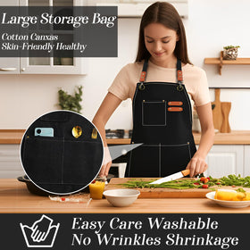 conda Chef Apron detachable adjustable straps offer a customizable fit