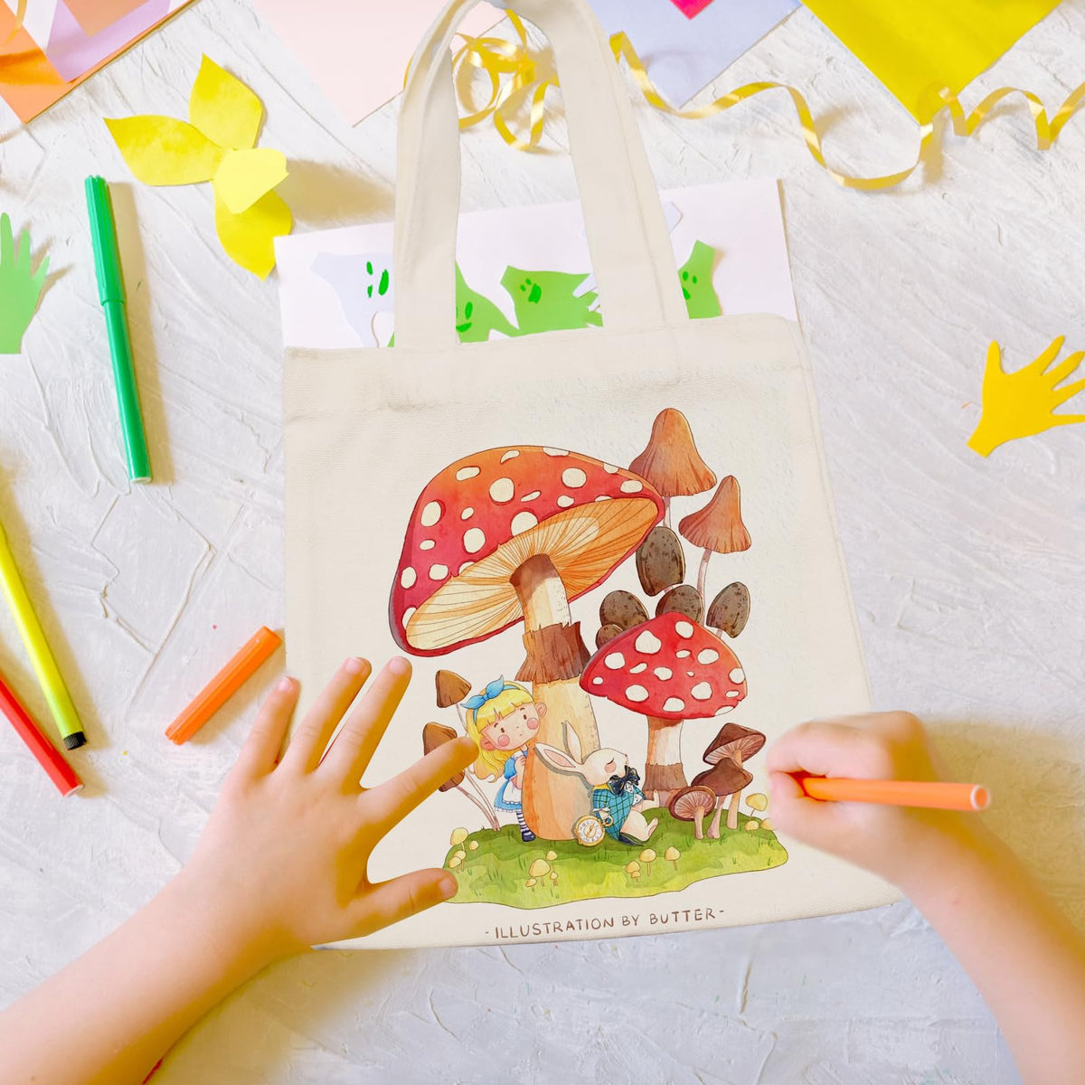 CONEHOY mini tote bags showcased as gift bags for kids.