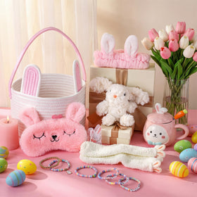 Conelist bunny plush keychain, soft charm for bags or keys.