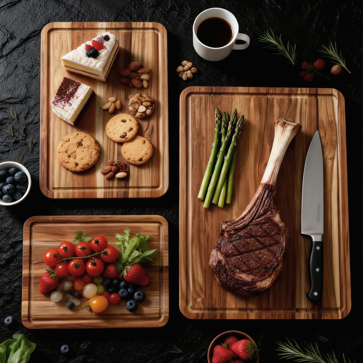 Conflech wood grain teak board adds natural beauty to prep area