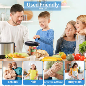CONFUTURY versatile can opener handles round and irregular cans with one touch