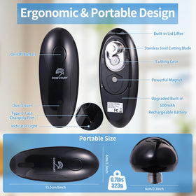 CONFUTURY ergonomic compact design fits small kitchens and travel spaces