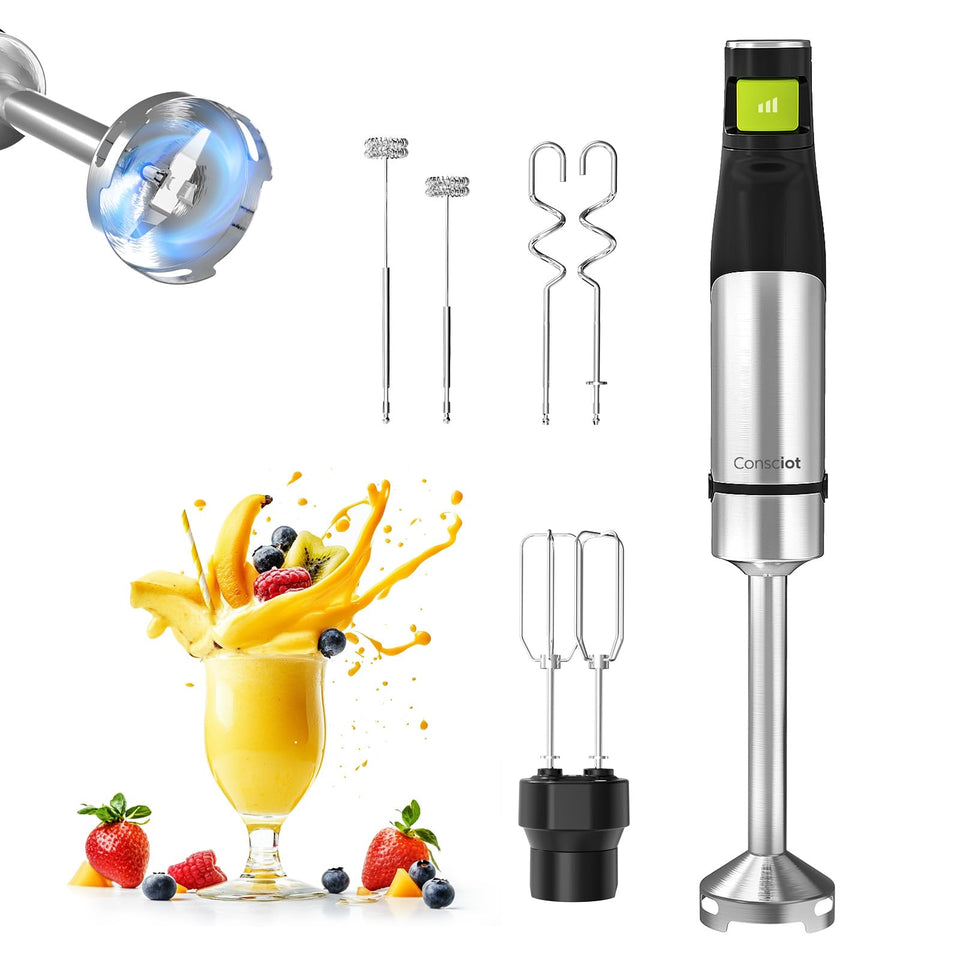 Consciot 4 in 1 immersion blender motor for powerful blending and emulsification