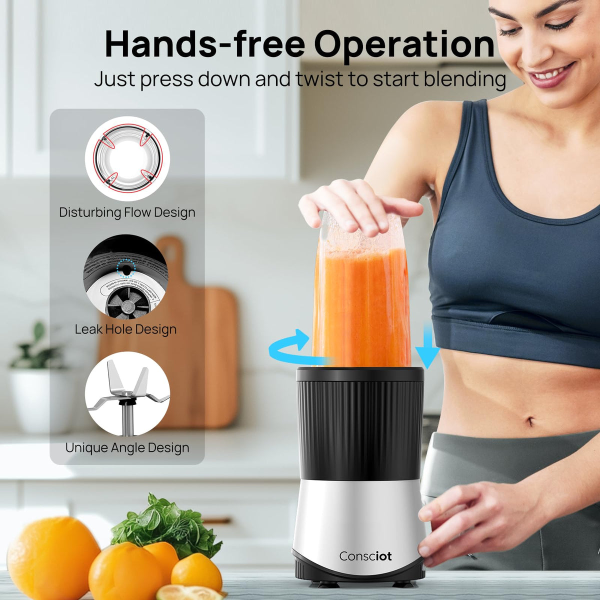 Consciot CB08 24oz cup ready for single-serve smoothies