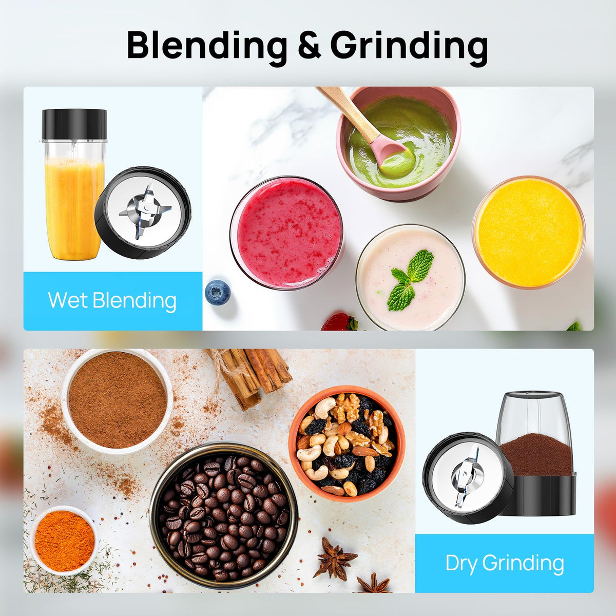 Consciot CB08 hands-free operation with safety micro-switches for easy blending.