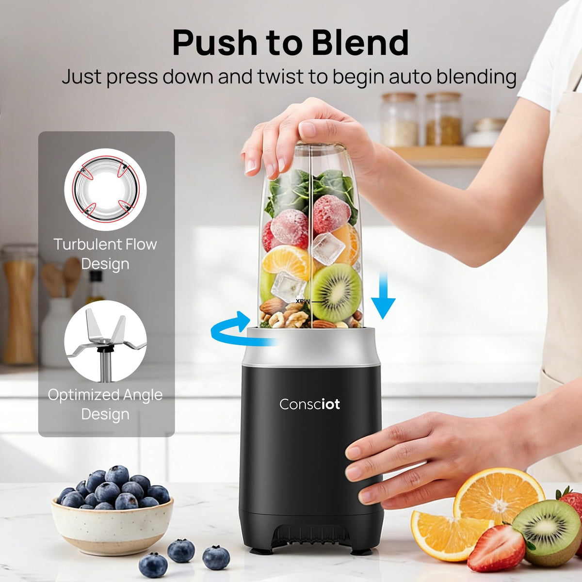 Consciot CB10 hands-free blending for effortless smoothies