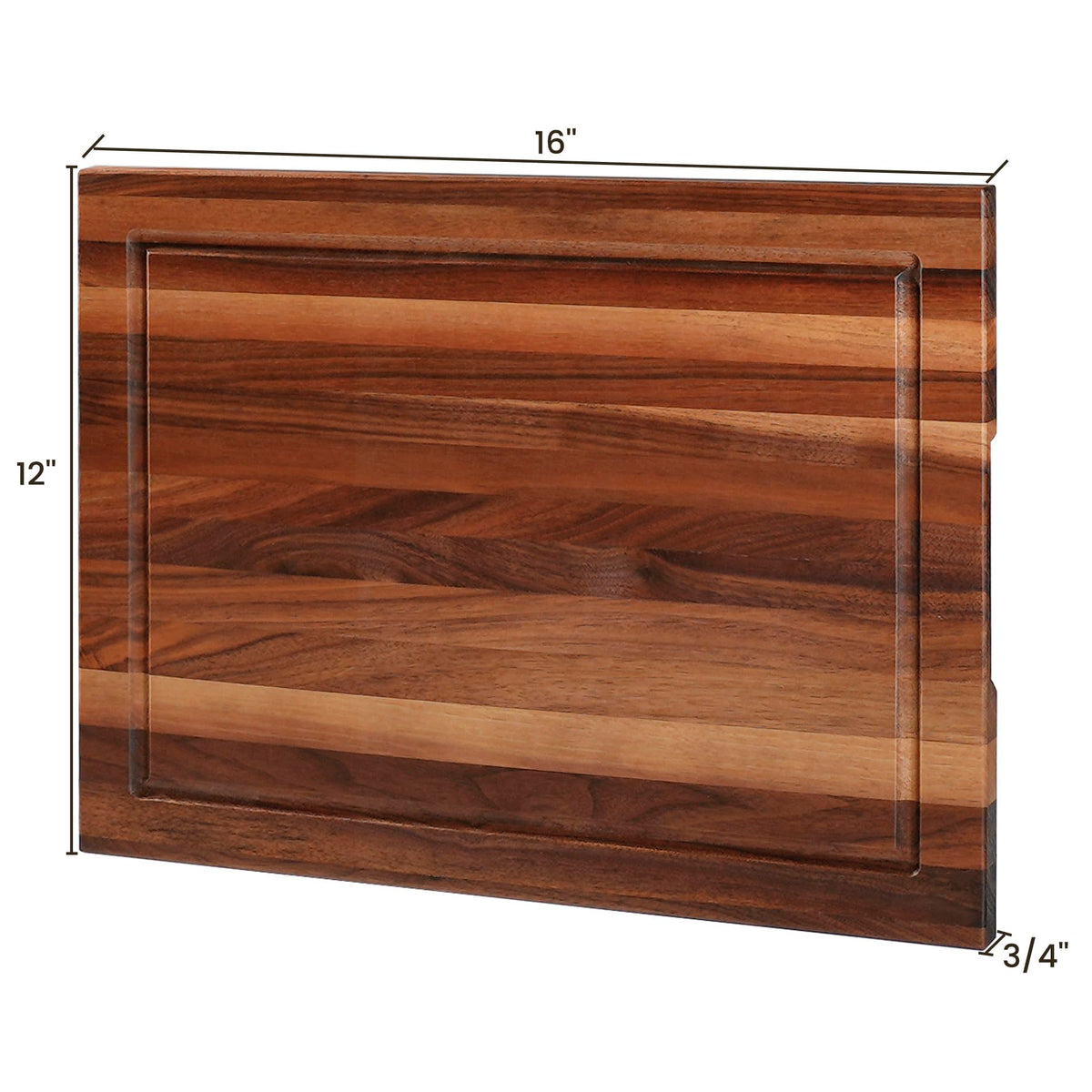 CONSDAN edge grain cutting board with hidden handle for easy lifting
