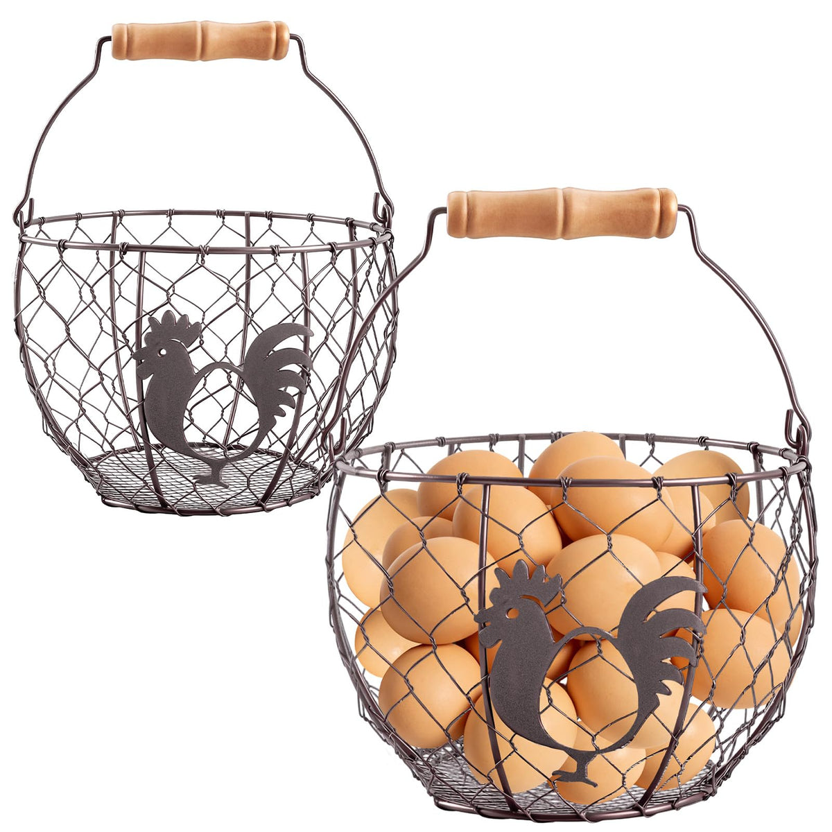 Consevisen egg basket large basket for easy countertop egg storage.