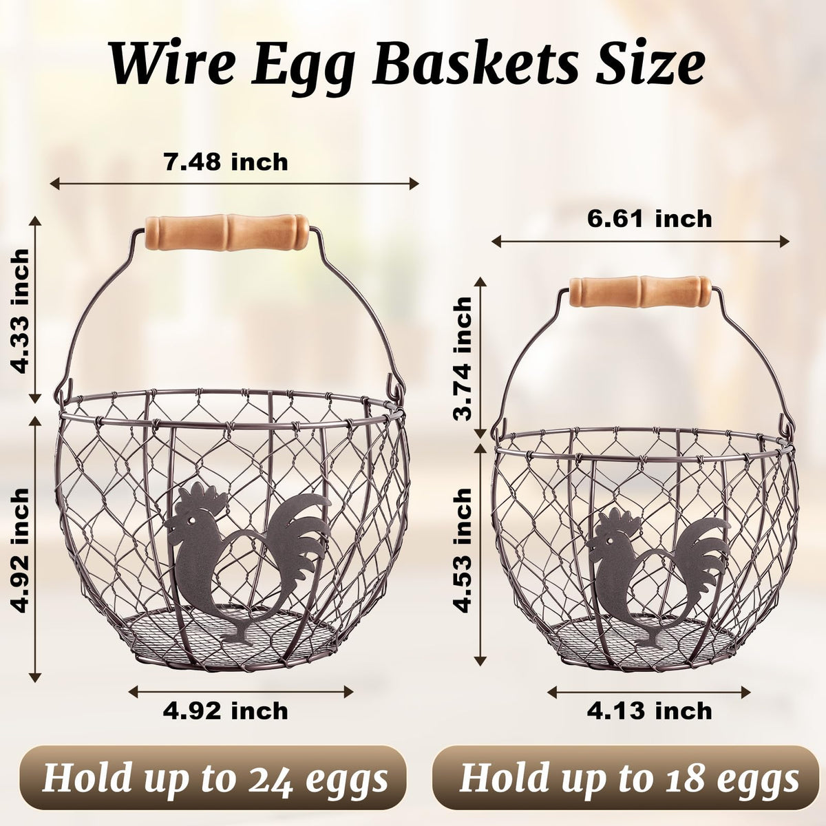 Consevisen egg basket small basket for compact fridge or counter egg collection.