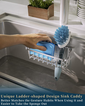 Consumest kitchen organizer with brush holder keeps tools tidy