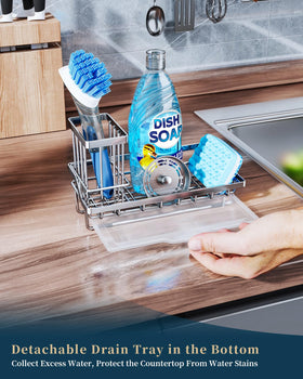Consumest sink caddy anti-slip pads protect countertops