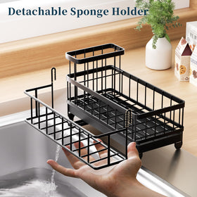 Consumest sink caddy installs easily without tools, with anti-slip feet for stable placement.
